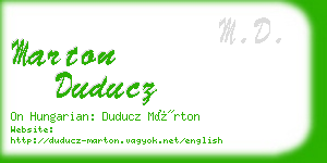 marton duducz business card